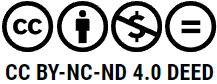 Creative Commons Attribution NonCommercial-NoDerivatives 4.0 International.